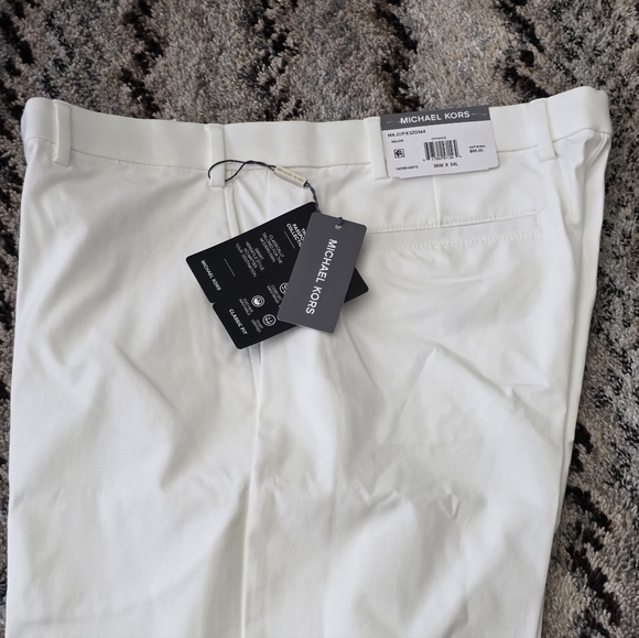 Michael Kors Men's Classic Dress Pants 36x34 Off White NWT $95 MSRP - Picture 2 of 7